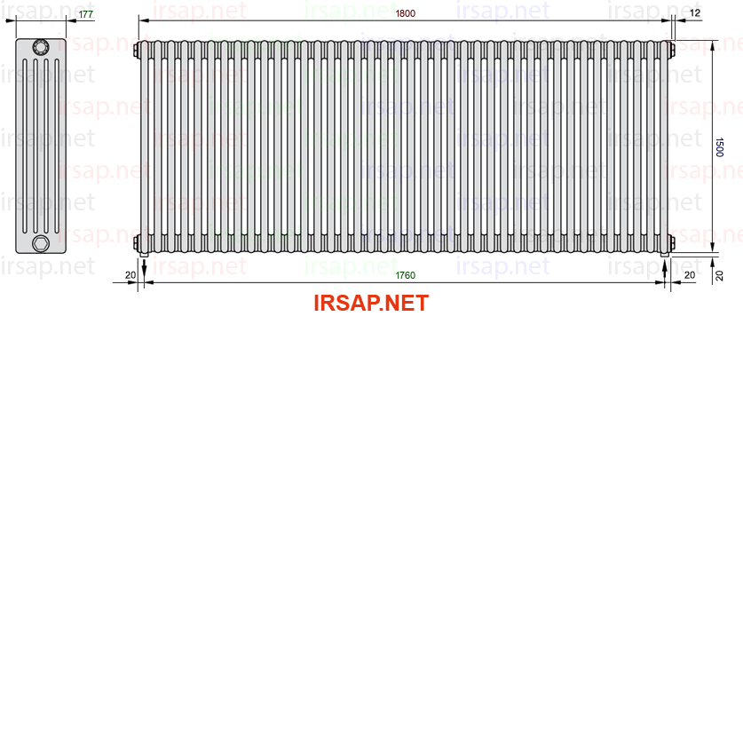 Радиатор IRSAP Tesi 51500/40 T16 CL 01